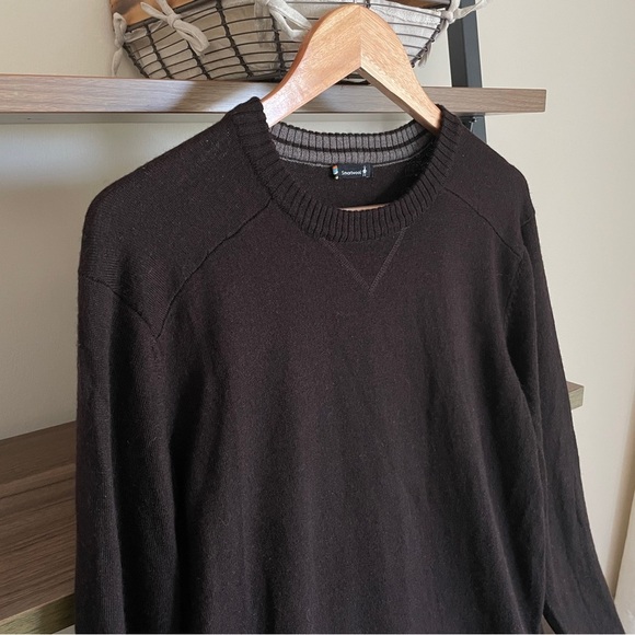 Smartwool Men's Dark Brown Wool Blend Sweater, Size Large - Picture 5 of 10